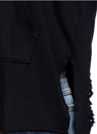 Detail View - Click To Enlarge - NSF - 'Jay' step hem distressed hoodie