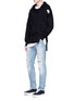 Figure View - Click To Enlarge - NSF - 'Jay' step hem distressed hoodie