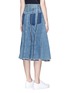 Back View - Click To Enlarge - SACAI - Belted asymmetric wrap denim skirt