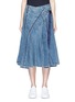 Main View - Click To Enlarge - SACAI - Belted asymmetric wrap denim skirt