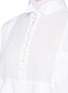 Detail View - Click To Enlarge - SACAI - Pleated chiffon bib shirting fabric dress