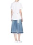 Figure View - Click To Enlarge - SACAI - Grosgrain strap pleated back T-shirt