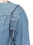 Detail View - Click To Enlarge - SACAI - Lace-up back denim top