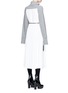 Back View - Click To Enlarge - SACAI - Knit yoke pleated dress