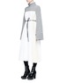 Figure View - Click To Enlarge - SACAI - Knit yoke pleated dress