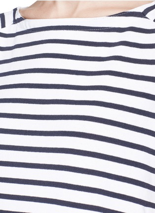 Detail View - Click To Enlarge - SACAI - 'Dixie' grosgrain trim stripe T-shirt
