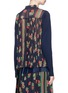 Back View - Click To Enlarge - SACAI - Floral print chiffon back wool cardigan