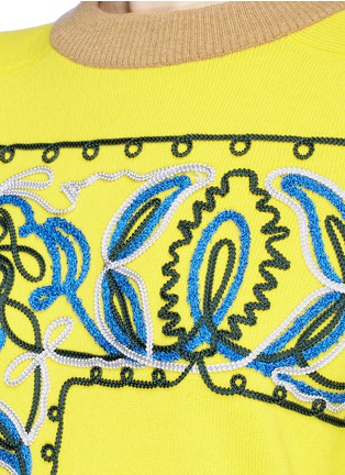 Detail View - Click To Enlarge - SACAI - Bandana embroidered wool sweater