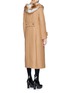 Back View - Click To Enlarge - SACAI - Contrast hood wool melton coat