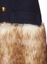 Detail View - Click To Enlarge - SACAI - Faux fur trim wool melton coat