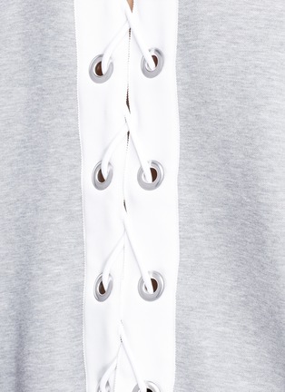 Detail View - Click To Enlarge - SACAI - Lace-up back sweatshirt
