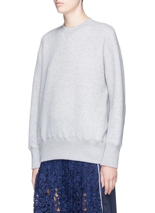 Front View - Click To Enlarge - SACAI - Lace-up back sweatshirt