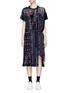Main View - Click To Enlarge - SACAI - Bandana print velvet panel belted dress