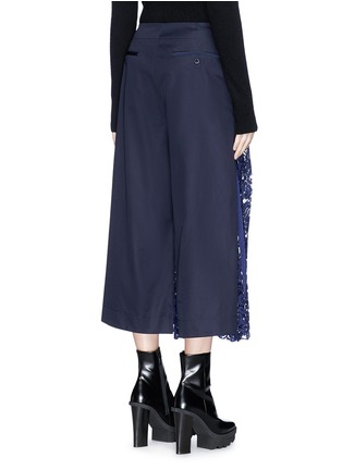 Back View - Click To Enlarge - SACAI - Pleated lace front culottes