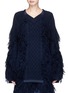 Main View - Click To Enlarge - SACAI - Fringed cable knit sweater