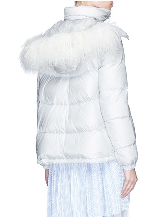 Back View - Click To Enlarge - SACAI - Faux fur trim quilted down jacket