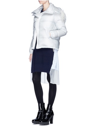 Figure View - Click To Enlarge - SACAI - Faux fur trim quilted down jacket