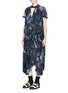 Figure View - Click To Enlarge - SACAI - Digital camouflage print plissé pleated wrap skirt