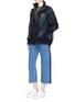 Figure View - Click To Enlarge - SACAI - Cable lace hooded jacket
