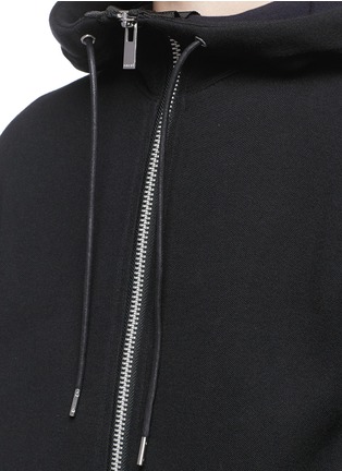 Detail View - Click To Enlarge - SACAI - Sponge sweatshirt zip hoodie