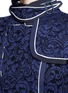 Detail View - Click To Enlarge - SACAI - Buckled belt floral lace coat
