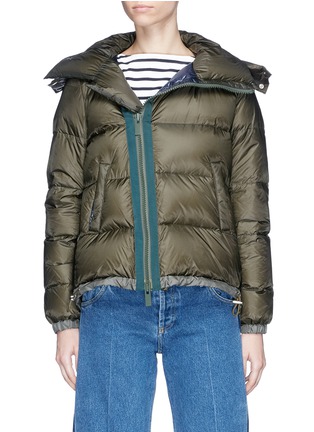 Main View - Click To Enlarge - SACAI - Faux fur trim quilted down jacket