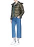 Figure View - Click To Enlarge - SACAI - Faux fur trim quilted down jacket