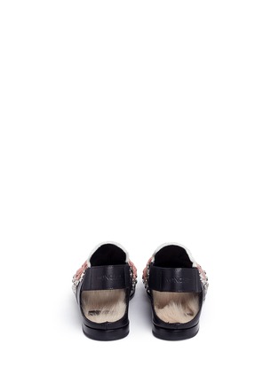Back View - Click To Enlarge - MONCLER - 'Amandine' lace cow hair sandals