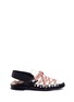 Main View - Click To Enlarge - MONCLER - 'Amandine' lace cow hair sandals