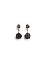 Main View - Click To Enlarge - AISHWARYA - Diamond pavé matte coated gold alloy earrings