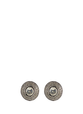 Main View - Click To Enlarge - AISHWARYA - Diamond gold alloy stud earrings
