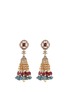 Main View - Click To Enlarge - AISHWARYA - Diamond tourmaline sapphire aquamarine pearl tassel earrings
