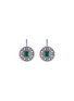 Main View - Click To Enlarge - AISHWARYA - Diamond emerald gold alloy circle earrings