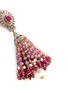 Detail View - Click To Enlarge - AISHWARYA - Diamond ruby pearl gold alloy tassel earrings