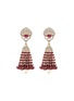 Main View - Click To Enlarge - AISHWARYA - Diamond pavé ruby fringe pearl drop earrings