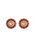 Main View - Click To Enlarge - AISHWARYA - Diamond ruby emerald gold alloy stud earrings