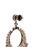 Detail View - Click To Enlarge - AISHWARYA - Diamond tourmaline pearl gold alloy openwork drop earrings
