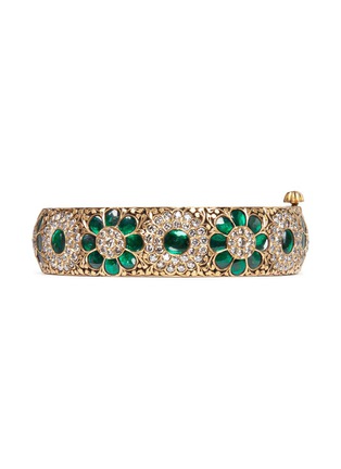 Main View - Click To Enlarge - AISHWARYA - Emerald sapphire diamond 14k gold alloy bangle