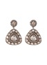 Main View - Click To Enlarge - AISHWARYA - Diamond gold alloy triangular drop earrings