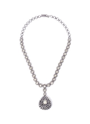 Main View - Click To Enlarge - AISHWARYA - Diamond gold alloy teardrop pendant necklace