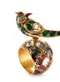 Detail View - Click To Enlarge - AISHWARYA - Diamond ruby beryl gold alloy bird ring