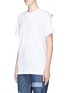 Front View - Click To Enlarge - FORTE COUTURE - 'Pin Pon' pompom shoulder cotton T-shirt
