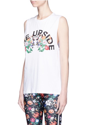 Front View - Click To Enlarge - THE UPSIDE - 'Chambal Garden' muscle tank top