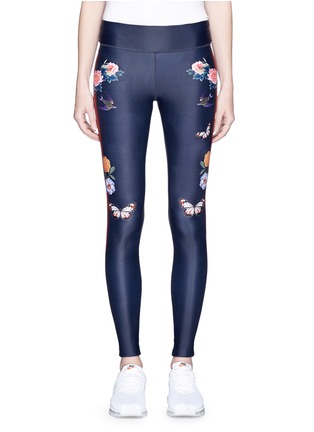 Main View - Click To Enlarge - THE UPSIDE - 'The Night Garden' floral print yoga leggings