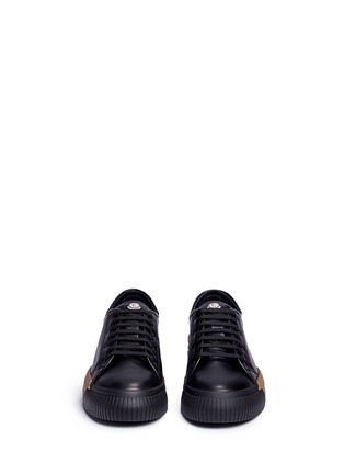 Front View - Click To Enlarge - MONCLER - 'Conrad' leather sneakers