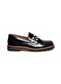 Main View - Click To Enlarge - STUART WEITZMAN - 'Moc Pearl' embellished patent leather loafers