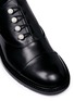 Detail View - Click To Enlarge - STUART WEITZMAN - 'Mr Spats' faux pearl embellished leather Oxfords