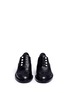 Front View - Click To Enlarge - STUART WEITZMAN - 'Mr Spats' faux pearl embellished leather Oxfords