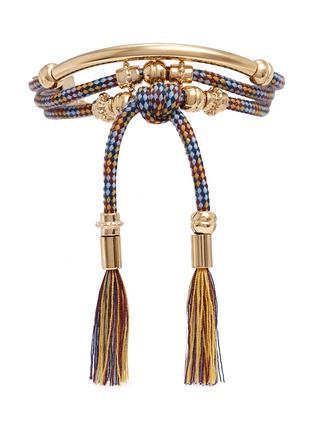 Main View - Click To Enlarge - CHLOÉ - 'Otis Rope' bar and cord tassel bracelet