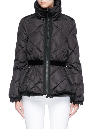 Main View - Click To Enlarge - MONCLER - 'Mary' ribbon belt quilted down puffer jacket